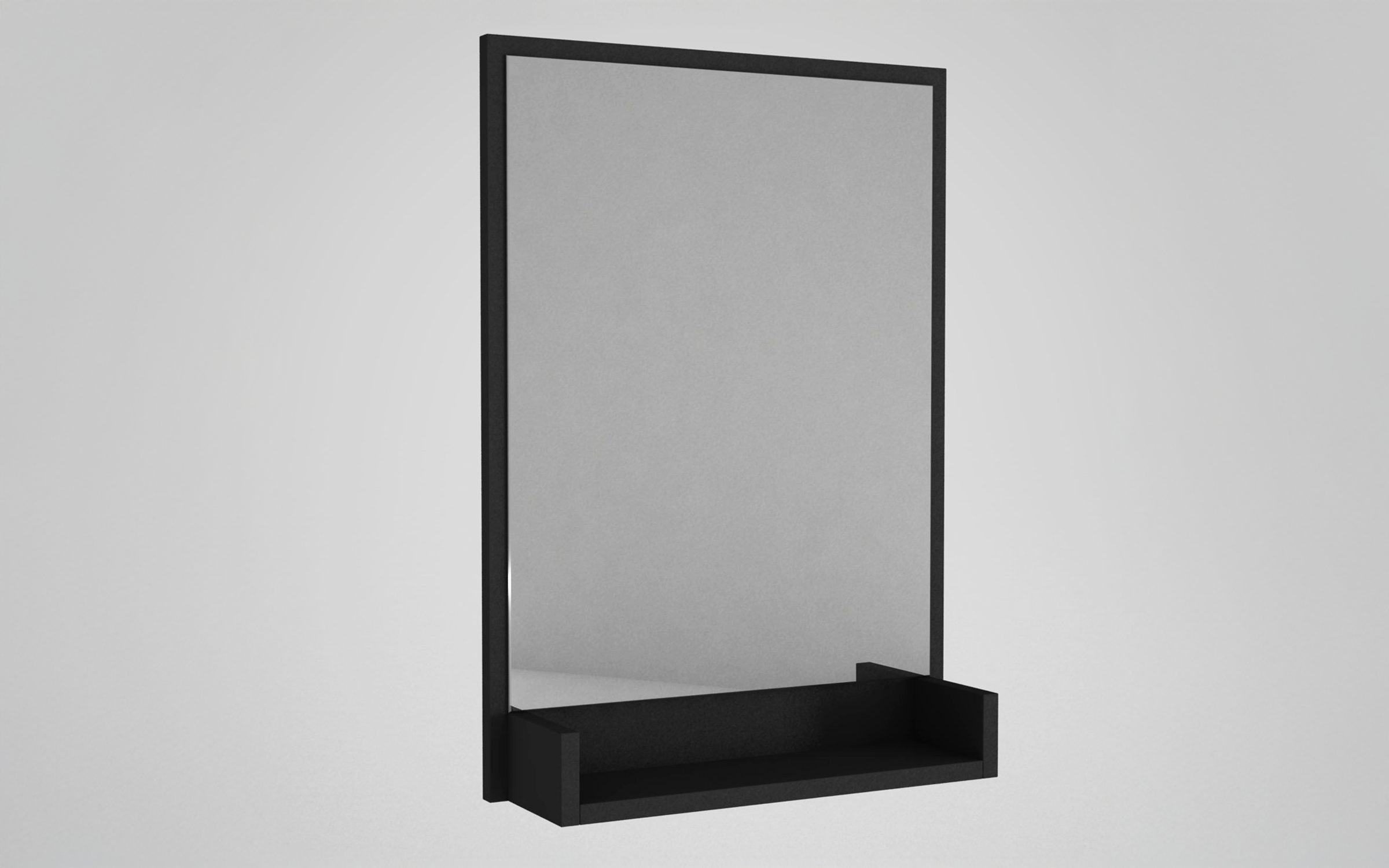 Mirror with shelf Costa, black  3